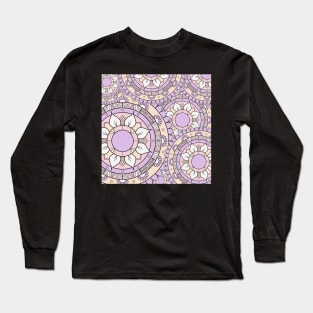 Pastel Color Layered Mandalas Long Sleeve T-Shirt